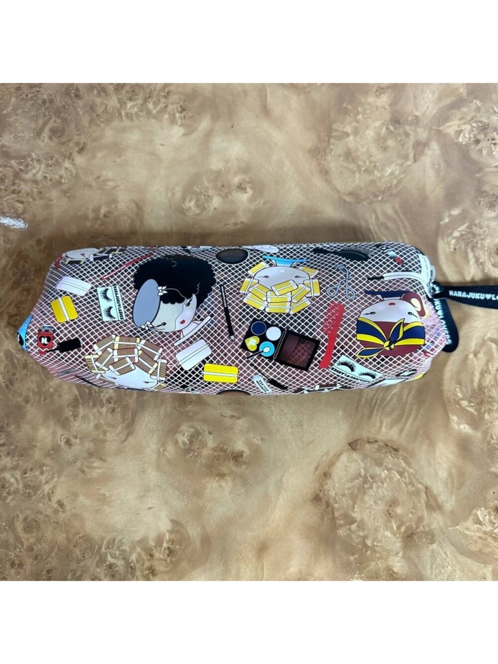 Harajuku Lovers Gwen Stefani Beauty Print PVC Cosmetic Makeup Bag Pencil Case - Picture 4 of 5